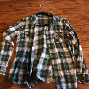 Women’s Eddie Bauer flannel button up green M